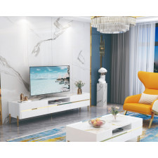MEUBLE TV 92373 2000X400X410 BLANC DORE