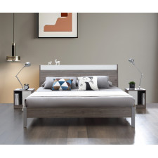 LIT 160X200 DZ33A BLANC GRIS