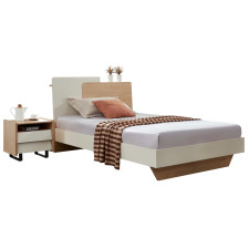 LIT 160X200 DZ26 BOIS CLAIR BLANC