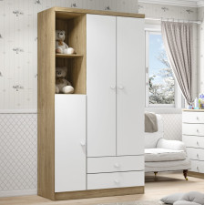 ARMOIRE  ENFANT IA110-18 -1805X910 BOIS CLAIR BLANC