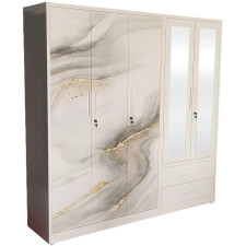 ARMOIRE EN METAL Y002 5 PORTES EFFET MARBRE