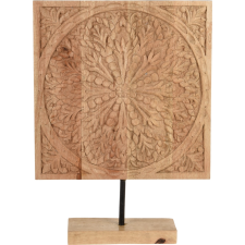 DECORATION SUR PIED EN BOIS DE MANGUE 40X30X7CM