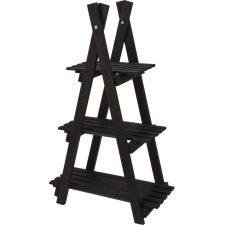 ETAGERE PLANTES ET FLEURS EN BOIS NOIR
