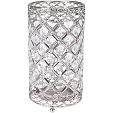 LANTERNE EN METAL ARGENTEE 11X11X20CM