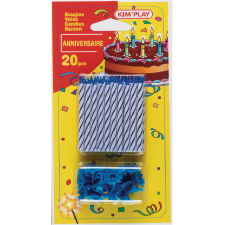 20 BOUGIES BLEU KIMPLAY