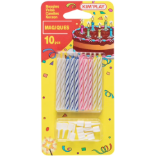 10 BOUGIES MAGIQUES KIM'PLAY AVEC BOBECHES 3ANS+