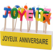 BOUGIES JOYEUX ANNIVERSAIRE LETTRES KIMPLAY