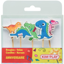 BOUGIES ANNIVERSAIRE DINOSAURES KIMPLAY 3ANS+