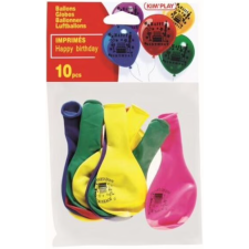 10 BALLONS A GONFLER JOYEUX ANNIVERSAIRE KIMPLAY