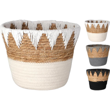 PANIER DECORATIF EN OSIER 20X24CM COULEURS ASSORTIES
