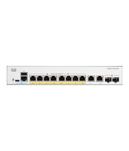 COMMUTATEUR CISCO CATALYST 1300-8FP-2G - 8 PORTS - POE+