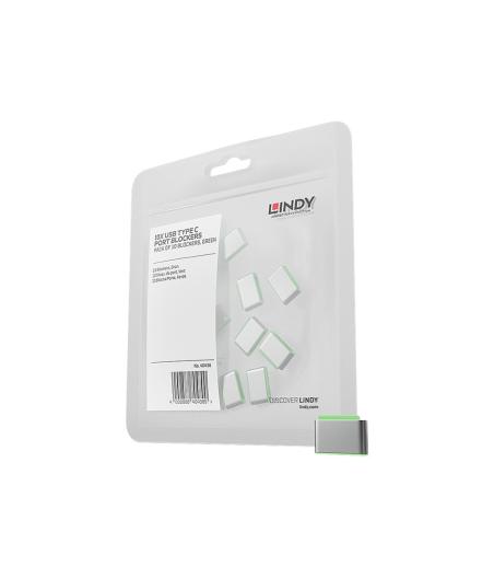 BLOQUEUR DE PORT USB LINDY (40438) TYPE C - 10 PIECES