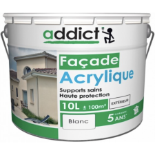 PEINTURE FACADE ADDICT ADD111498 - ACRYLIQUE - 10L - BLANC
