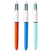 STYLO À BILLE BIC 4 COLORS POINTE CONIQUE M NOIR-ROUGE-BLEU-VERT