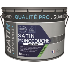 PEINTURE ACRYLIQUE SATINEE RECA BAT111645 - AS750 - 10L - BLANC