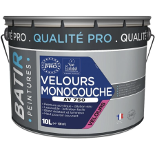 PEINTURE VELOURS MONOCOUCHE BATIR BAT112776 - 10L - AV750 - BLANC