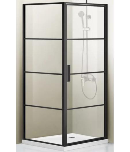 CABINE DE DOUCHE NOIR SéRIGRAPHIé 90X90 ARUSI