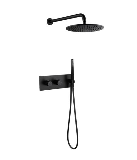 MITIGEUR DOUCHE ENCASTRE NOIR YOHAN