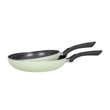 SET DE 2 POELES LIVOO MEN124VE ASPECT PIERRE VERT