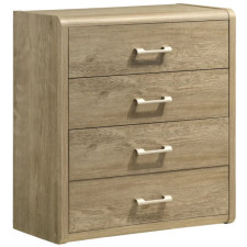 COMMODE CATHERINE - AF 4139- 4 TIROIR-CARAMEL OAK