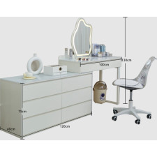 COIFFEUSE LED AVEC FAUTEUIL - 1680- BLANCHE