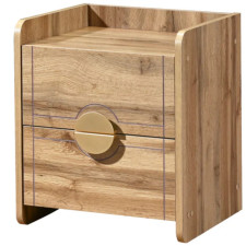 TABLE DE CHEVET WOTAN- AF 5096-2 TIROIRS EFFET BOIS BRUT