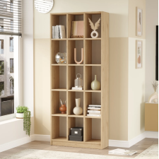 BIBLIOTHÈQUE LI2 S 15 CASES BOIS CLAIR