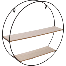 ETAGERE RONDE EN BOIS ET METAL 40CM NOIR