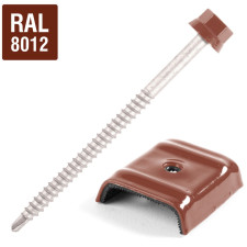 PACK DE VIS AUTOPERCEUSE BAC ACIER POUR CHARPENTE BOIS ROUGE