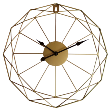 HORLOGE FILAIRE STRUCTURE DORE 40X40X3.5CM