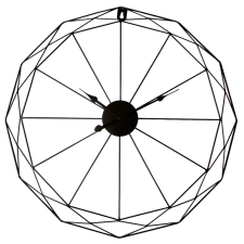 HORLOGE FILAIRE STRUCTURE NOIR 60X60X3.5CM