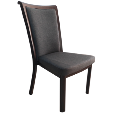 CHAISE BOIS HZL005 420X950X510 TISSU GRIS FONCE