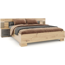 LIT 2 PLACES KAYRA-KY2 160X200 EFFET BOIS BRUT