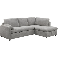 CANAPE D ANGLE CONVERTIBLE COFFRE KF7825 240X169X91 GRIS CLAIR