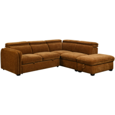 CANAPE D ANGLE CONVERTIBLE COFFRE KF7845 257X231X81 CAMEL