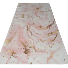 PANNEAU MURAL PVC - HH24837- EFFET MARBRE ROSE -DORE