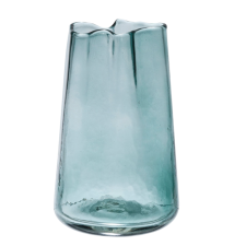 VASE EN VERRE BRONZE EMERAUDE D13XH20CM