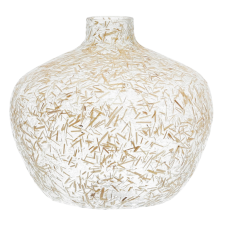 VASE EN VERRE DAME-JEANNE EN PAILLE D33H30CM