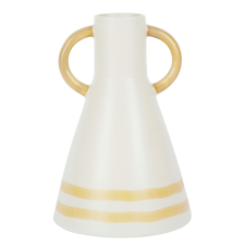 VASE EXALTATION BLANC CASSE D15H22CM