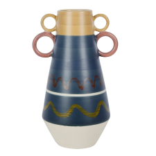 VASE EXALTATION BLEU D17XH28CM