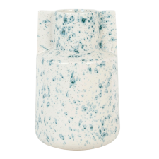 VASE LISLA BLANC ET TURQUOISE D17.5H28.5CM