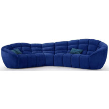 CANAPE DESIGN GRAND CONFORT TISSU BLEU - SF-511