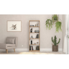 BIBLIOTHEQUE AVEC 5 ETAGERES - KTP-150-FF-1 EFFET BOIS CLAIR