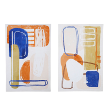 LOT DE 2 TABLEAUX ARTY FOLK MLT 60X90CM