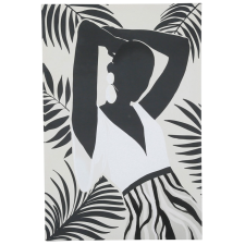 TABLEAU FEMME NOIR EN TOILE 60X90CM