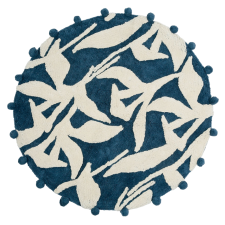 TAPIS TUFTE GOLDEN D100CM BLEU ET BLANC