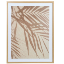 CADRE DECO FEUILLAGE DELICAT BEIGE 62X82CM