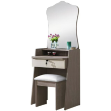 COIFFEUSE SW158/606 IMITATION BOIS D'ACAJOU CLAIR ET GRIS CENDRE