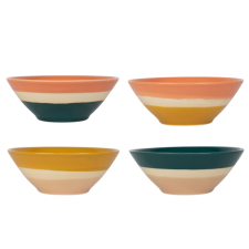 LOT DE 4 COUPELLE FUNKY MULTICOLORE D14.5XH5CM
