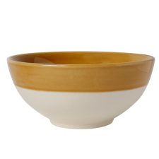 BOL CRAKEL EN GRES JAUNE MOUTARDE 30CL